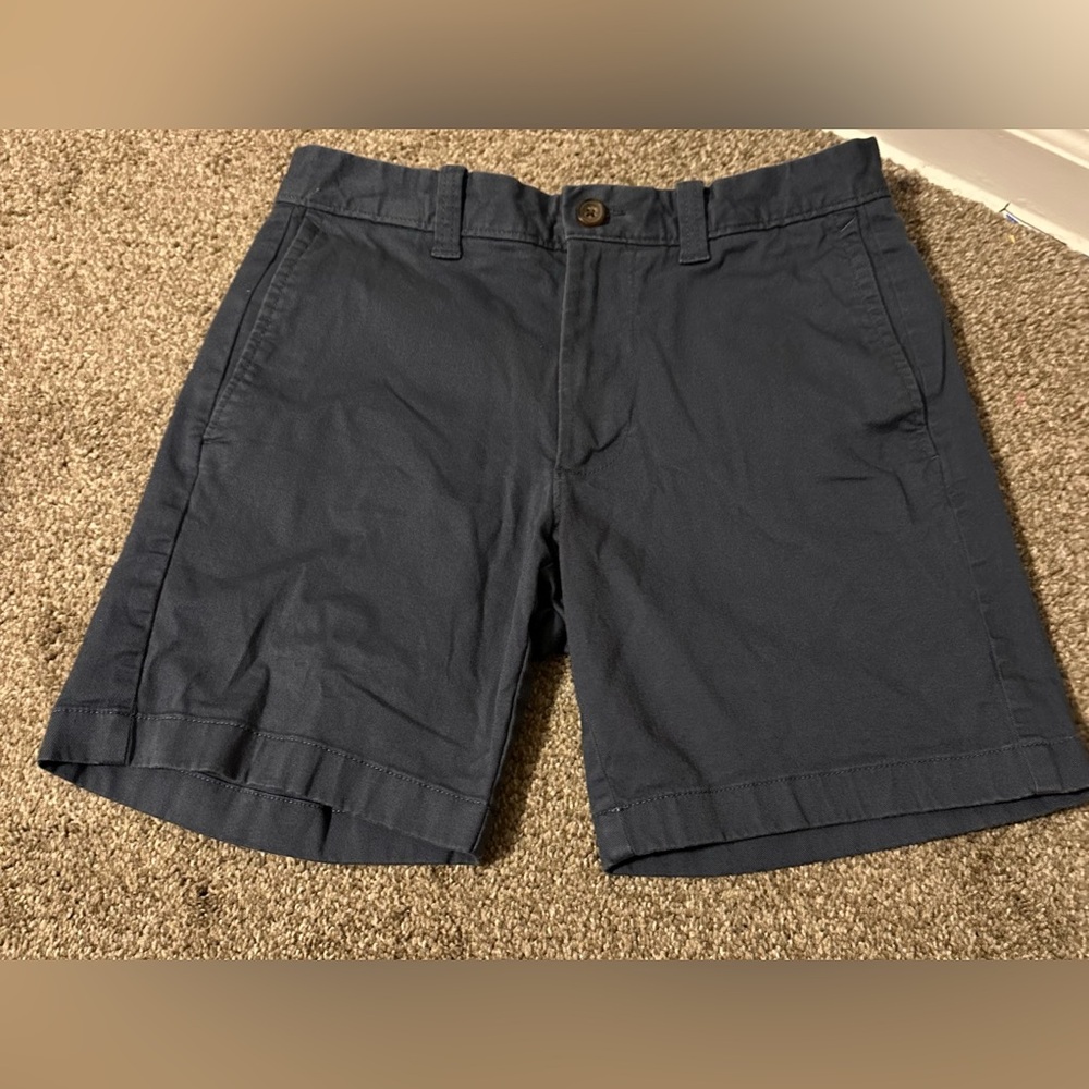 J . CREW size 28, blue, 7 inch inseam shorts.